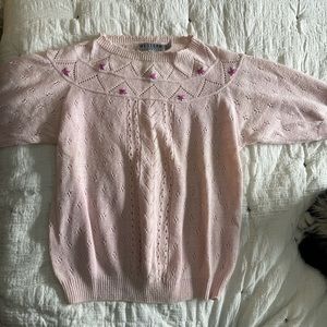 vintage 80s short sleeve sweater
